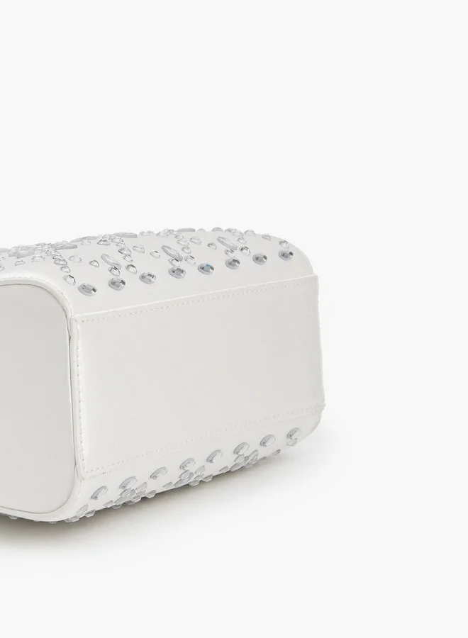 Flora Bella By Shoexpress Floral Bella Embellished Tote Bag With Detachable Strap Ramadan Collection